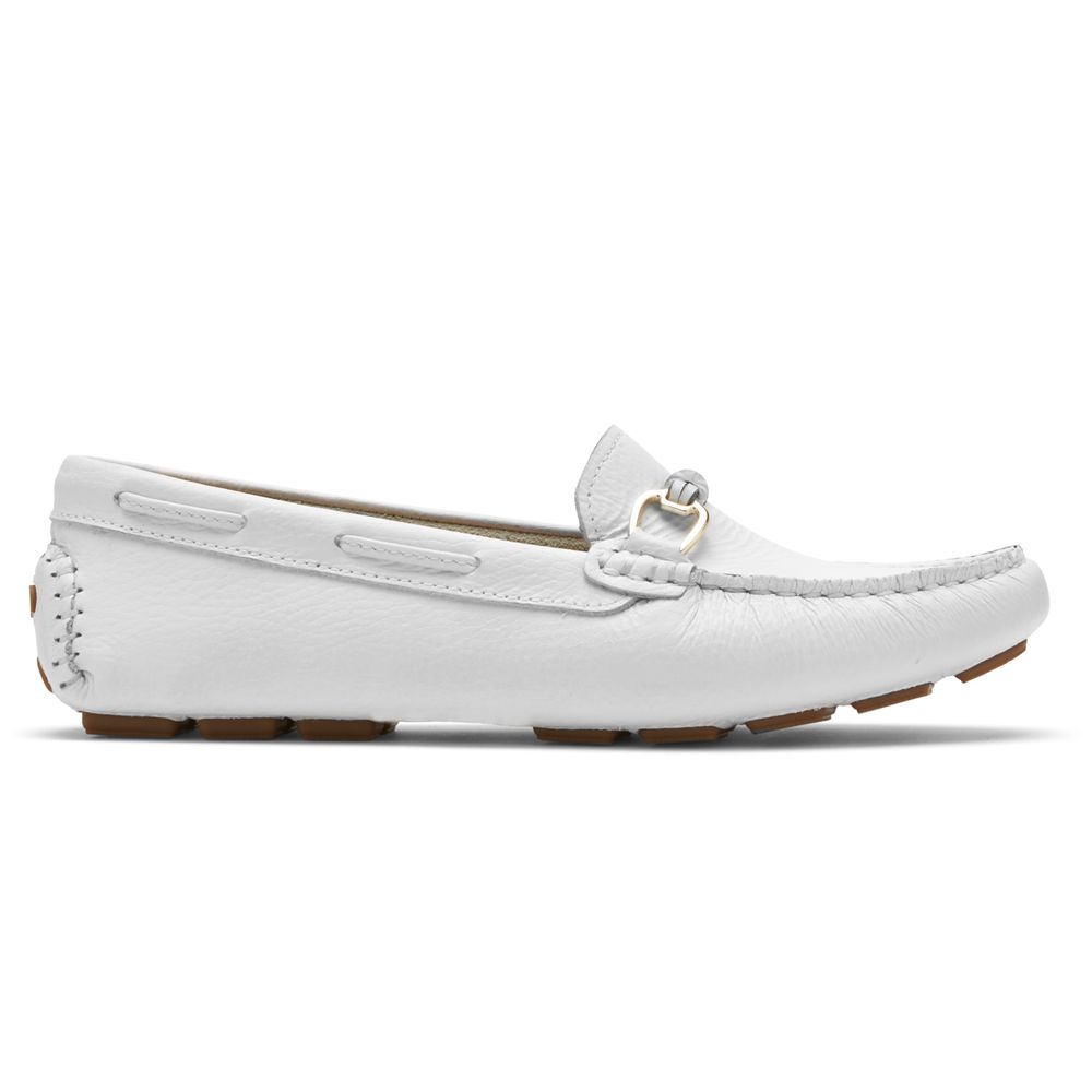 Mocassins Rockport Bayview Driver Senhora - Branco ( 319-YKOCFS )